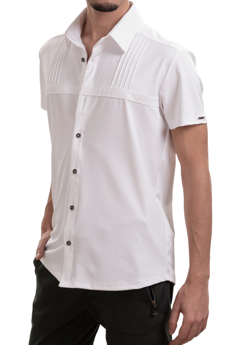 White Luxe Performance Active Shirt