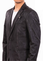 Black Paisley Tech Studded 2-Pcs Suit