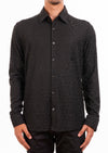 Black Triangle Emboss Jacquard Shirt