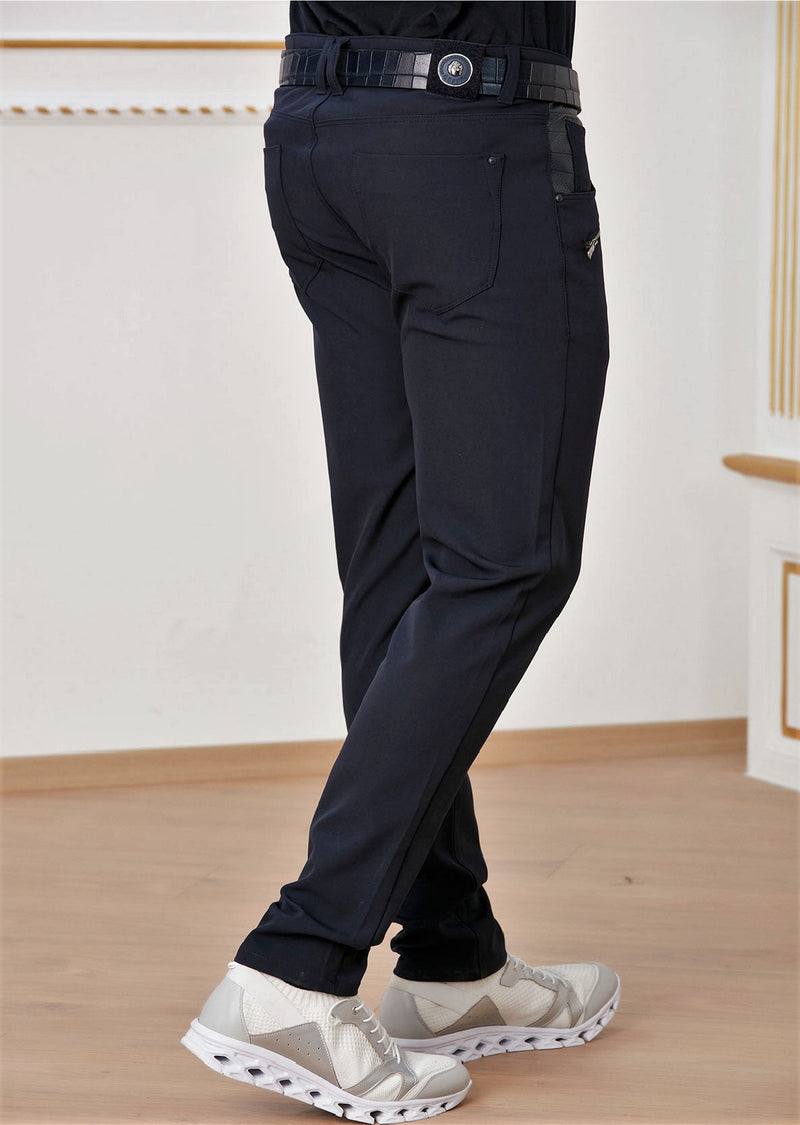 Navy "Double Zipper" Tech Pants