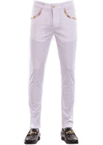 White Gold "Pocket" Studded Pants